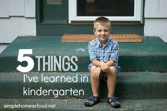 5 things I've learned in kindergarten