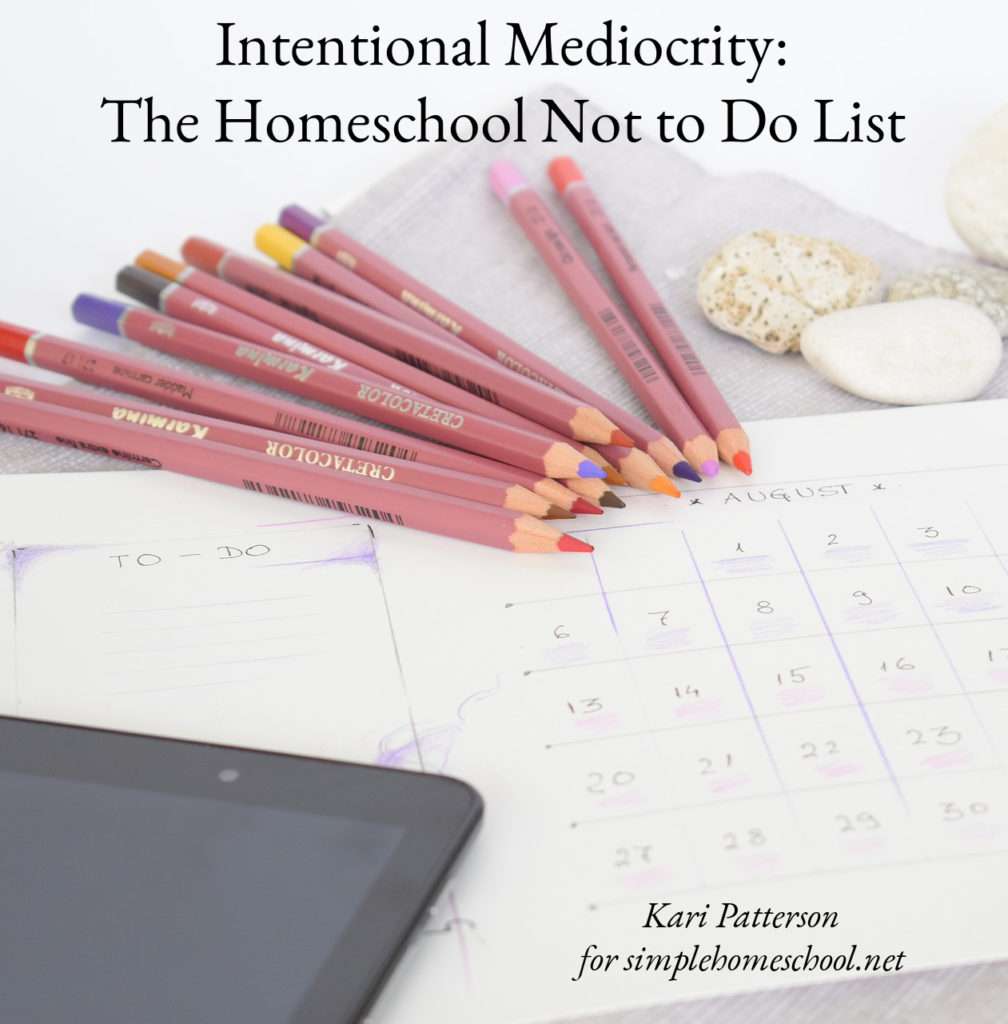 Homeschool Not to Do List
