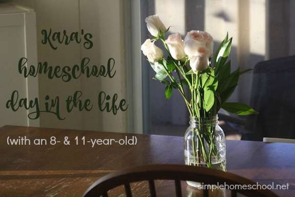 Kara’s homeschool day in the life (with an 8- & 11-year-old)