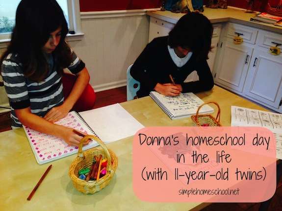 Donna’s homeschool day in the life (with 11-year-old twins)