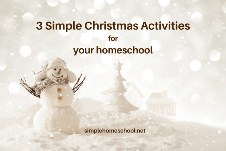 3 Simple Christmas Activities for Your Homeschool